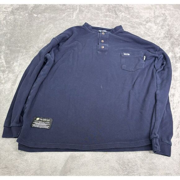 Tyndale Flame Resistant Long Sleeve T Shirt Men's Size 2XL XXL Blue Workwear - Picture 1 of 12